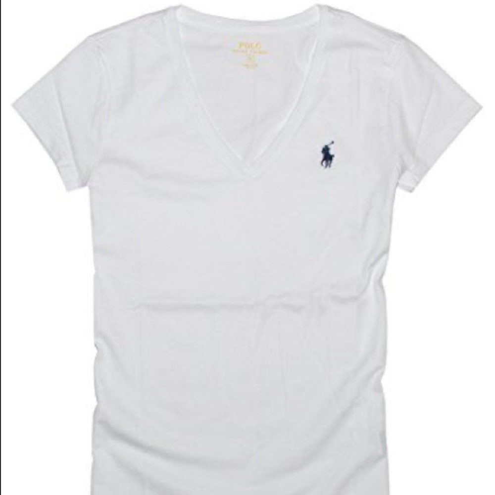 Polo White Vneck